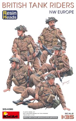 画像1: ミニアート[MA35496]1/35 イギリス戦車跨乗兵(西ヨーロッパ) 頭部レジン製