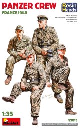 ミニアート[MA53015]1/35 フランス 戦車クルー 1944年 頭部レジン製