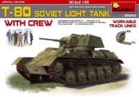 ミニアート[MA35243]1/35 T-80ソビエト軽戦車＆乗組員5体＋履帯連結可動式 特別版