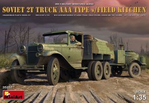 画像1: ミニアート[MA35257]1/35 ソビエト２トントラックＡＡＡ型（フィールドキッチン付） (1)