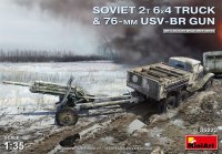 ミニアート[MA35272]1/35 ソビエト2Ｔ6ｘ4トラック＆76ミリUSV-BR砲