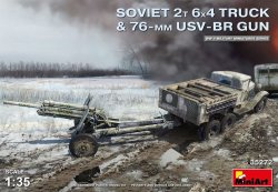 画像1: ミニアート[MA35272]1/35 ソビエト2Ｔ6ｘ4トラック＆76ミリUSV-BR砲