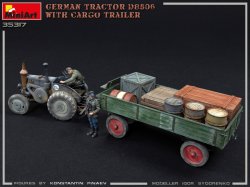 画像9: ミニアート[MA35317]1/35　ドイツトラクターD8506 貨物トレーラー付