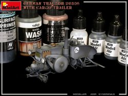 画像16: ミニアート[MA35317]1/35　ドイツトラクターD8506 貨物トレーラー付