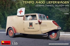 画像1: ミニアート[MA35382]1/35　Tempo A400 リーファーワーゲン ドイツ 配達用三輪バン (1)
