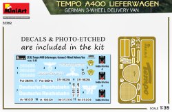 画像2: ミニアート[MA35382]1/35　Tempo A400 リーファーワーゲン ドイツ 配達用三輪バン