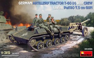 画像1: ミニアート[MA35395]1/35  ドイツ砲兵トラクター T-60 (r) w/PaK40 対戦車砲&クルーフィギュア5体 (1)