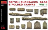 ミニアート[MA35599]1/35 イギリス軍用リュックサック・バッグ・折りたたみ式キャンバスWW2