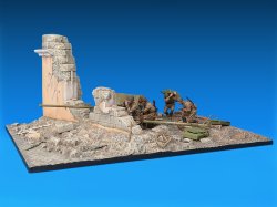 画像3: ミニアート[MA36004]ジオラマベース4　1/35　大砲＆フィギュア5体　ポーランド1944