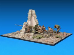 画像4: ミニアート[MA36004]ジオラマベース4　1/35　大砲＆フィギュア5体　ポーランド1944