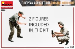 画像3: ミニアート[MA38055]1/35　ヨーロッパ　農業用トラクター&荷車