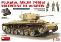 ミニアート[MA35100] 1/35　バレンタインMk.III ７４９（ｅ）クルー３体付