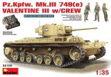 ミニアート[MA35100] 1/35　バレンタインMk.III ７４９（ｅ）クルー３体付