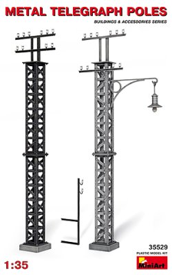 画像1: ミニアート[MA35529] 1/35鉄製の電柱ジオラマアクセサリー
