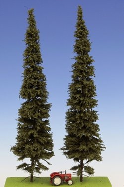 画像1: Model Scene[SK302]低く枝打ちしたトウヒの木 高さ280-320mm(2本入)