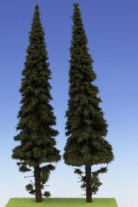 Model Scene[SM4300]1/45-1/48(Oスケール) 低く枝打ちしたトウヒの木 高さ300mm(2本入)