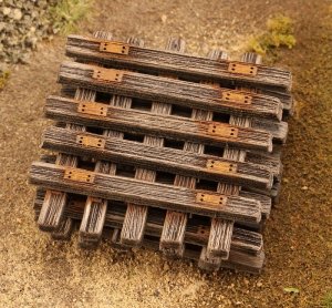 画像1: Model Scene[41502] 1/120 古い木製枕木 (1)