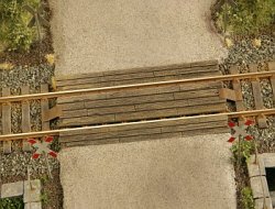 画像1: Model Scene[41503]1/120 木製踏切(3個入)