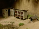 Model Scene[96523]1/144-1/160(Nスケール) 農場の鳥小屋と犬小屋(キット)