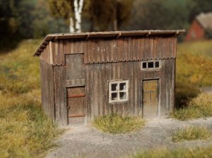 画像1: Model Scene[98506]1/87(HOスケール) 薪小屋＃1(キット) (1)
