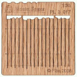 画像1: Model Scene[PL3-017]1/35 不規則なカットの木製フェンス＃II