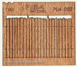 画像1: Model Scene[PL4-002]1/45-1/48 ラフカットのスギ材目隠しフェンス＃I (1)