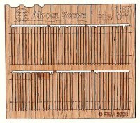 Model Scene[PL8-011] 1/87 素朴なプレーン板のスギ材フェンス