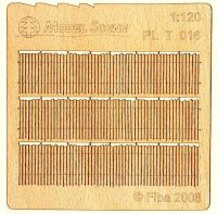 Model Scene[PLT-016] 1/120 不規則なカットの木製フェンス＃I
