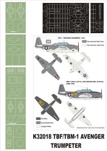 画像1: Montex[K32018]1/32ＴＢＦ-1　アヴェンジャー（トランペッター用） (1)