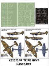 Montex[K32020]1/32スピットファイア　ＭＫ　5Ｂ　（レベル/ハセガワ用）