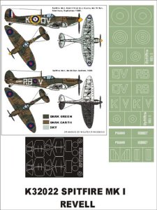 画像1: Montex[K32022]1/32スピットファイア　ＭＫ　1　（レベル/ハセガワ用） (1)