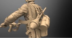 画像16: Mussini（ムッシーニ）[MM010-051]1/10胸像 WWII ドイツ 国防軍オートバイ兵 1944-45年(バストモデル)