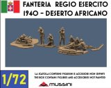 Mussini（ムッシーニ）[MM072-028]1/72 WWII イタリア王立軍歩兵セット 北アフリカ1940年(11体入)