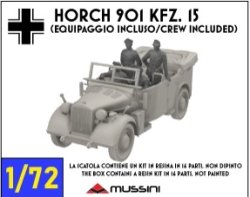 画像1: Mussini（ムッシーニ）[MM072-040]1/72 WWII ドイツ Kfz.15 ホルヒ901型軍用乗用車