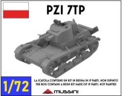 画像1: Mussini（ムッシーニ）[MM072-045]1/72 WWII ポーランド PZI 7TP軽戦車