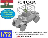Mussini（ムッシーニ）[MM072-058]1/72 WWII ハンガリー 40Mチャバ無線指揮装甲車(乗員2体付)