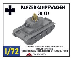 画像1: Mussini（ムッシーニ）[MM072-060]1/72 WWII ドイツ 38(t)戦車(乗員1体付)