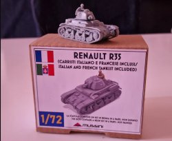 画像2: Mussini（ムッシーニ）[MM072-061]1/72 WWII フランス ルノーR35戦車(乗員1体付)