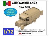 Mussini（ムッシーニ）[MM072-066]1/72 WWII イタリア フィアットSPA 38R野戦救急車(乗員2体付)