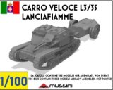 Mussini（ムッシーニ）[MM100-003]1/100 WWII イタリア カルロ・ベローチェL3/35 火炎放射器搭載型(3個入)