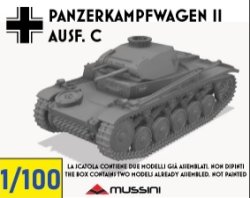 画像1: Mussini（ムッシーニ）[MM100-015]1/100 WWII ドイツ II号戦車C型(2個入)