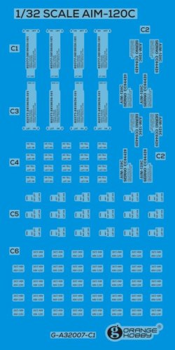 画像3: オレンジホビー[A32-054]1/32 現用 アメリカ空軍AIM-120Cアムラーム 4発入り(各社キット対応)