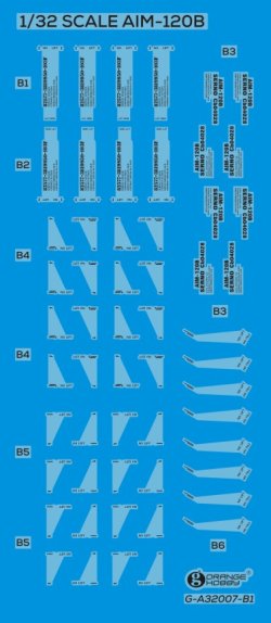 画像2: オレンジホビー[A32-055]1/32 現用 アメリカ空軍AIM-120Bアムラーム 4発入り(各社キット対応)