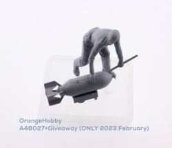 画像4: オレンジホビー[A48-027]1/48 WWII アメリカ海軍 爆弾カート/500ポンド爆弾(3Dプリント製)