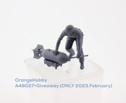 画像6: オレンジホビー[A48-027]1/48 WWII アメリカ海軍 爆弾カート/500ポンド爆弾(3Dプリント製)