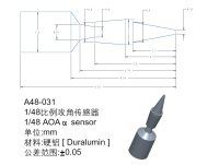 オレンジホビー[A48-031]1/48 現用 航空機アクセサリー AOAアルファセンサー 4本入 (各社F-16キット用)