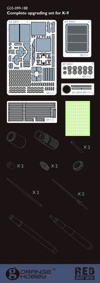 オレンジホビー[G35-099]1/35現用韓国 K-9自走砲 ディティールアップ&金属砲身セット(アカデミー用)