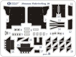 画像1: オレンジホビー[G72-203]1/72 WWII 独 20mm四連装対空機関砲Flakvierling38 アップグレード用エッチングパーツセット（[G72-200]対応）