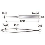 プラッツ[AL-K66]シモムラアレック 職人堅気 精密ピンセット ビル 超極細 0.3mm