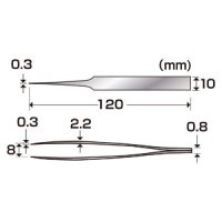 プラッツ[AL-K66]シモムラアレック 職人堅気 精密ピンセット ビル 超極細 0.3mm